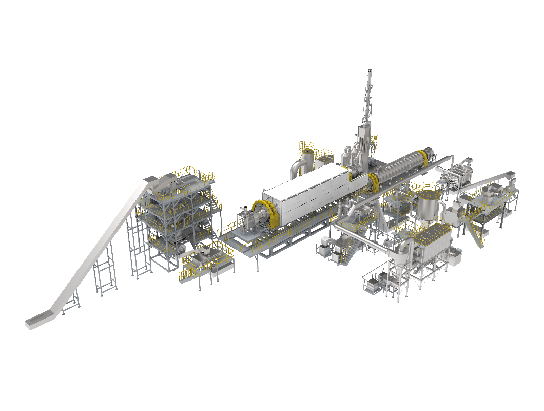 废旧电池破碎回收产线